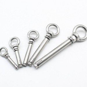 Vis <span class=keywords><strong>d</strong></span>'expansion à tête courbée en acier inoxydable Jingguda PZ-06, crochet de fixation, anneau <span class=keywords><strong>d</strong></span>'expansion galvanisé, capacité de 350 kg - Product Image 2