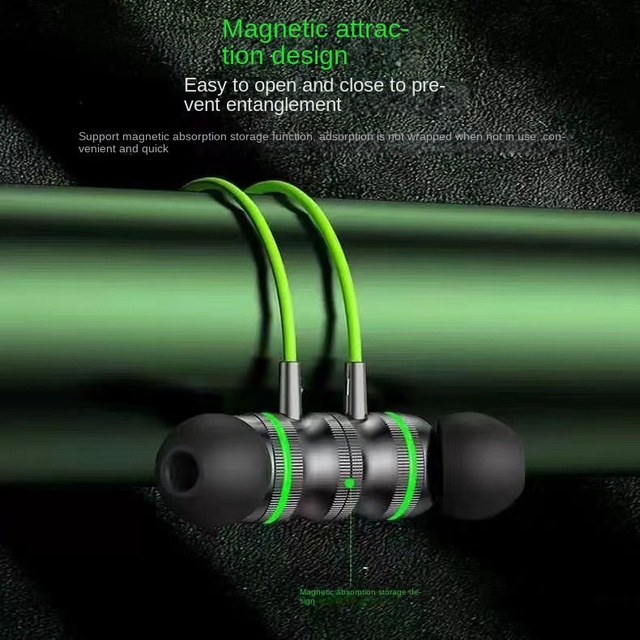 T.C Type-C In-Ear Subwoofer Headset Magnetic Cable Wire-Controlled E-Sports Game ENC IPX-4 Waterproof 120cm Cord Earphones Music