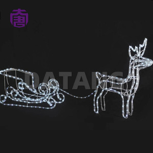 ไฟประดับรูปกวางเรนเดียร์ลากเลื่อน LED ขนาดใหญ่ สำหรับตกแต่งถนน สนามหญ้า และจุดแสดงสินค้าในเทศกาลคริสต์มาสกลางแจ้ง - Product Image 3