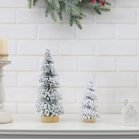Maison de vacances de table Hiver Artisanat Neige Miniature Pins Artificiel Givré Usine Vente en Gros