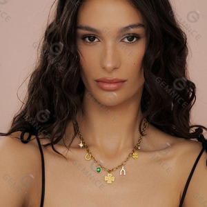 Collier Lincy, nouveau, de haute qualité, bijoux fins, délicat, élégant, bon prix, fabrication, <span class=keywords><strong>syndrome</strong></span> de la fille, acier inoxydable - Product Image 3