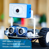 Yahboom Tinybit Plus, Coche Robótico Educativo con Interfaz de Pinza de Cocodrilo, con Certificación CE y RoHS para BBC Microbit V2 y V1
