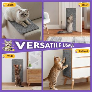 Griffoir d'angle mural moderne en sisal pour <span class=keywords><strong>chat</strong></span>, protection <span class=keywords><strong>anti</strong></span>-griffures pour portes et meubles, idéal pour chats d'intérieur - Product Image 4