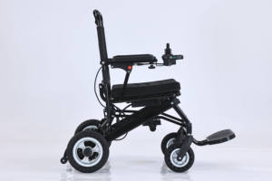 Silla de ruedas eléctrica plegable y ligera con motor sin escobillas y comodidad de cuero de aluminio, silla de ruedas reclinable - Product Image 2