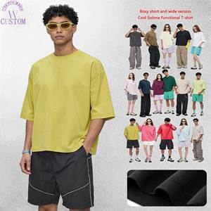 Camiseta Deportiva de Manga Corta Boxy de 240G con Logotipo Personalizado, Transferencia Térmica DTG, Secado Rápido y Protección Solar - Product Image 1