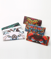 Étui à lunettes pliable à motif animal, étui à lunettes de soleil résistant à la pression à motif dessin animé, élégant, logo personnalisable