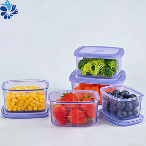 Food Storage <b>Containers</b> 4 Piece Set Rectangle With Lid For Travel And Office Use - Product Image 3