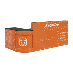 Comptoir de réception de style industriel Longstar, comptoir de réception industriel sur mesure, comptoir de caisse en fer soudé de haute qualité pour bar - Product Image 5