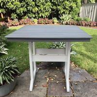 Table de jardin moderne en PEHD résistant aux UV, mobilier d'extérieur toutes saisons, sièges de camping anti-décoloration en plastique recyclé, garantie 5 ans