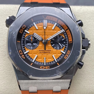 Reloj Mecánico de Lujo para Buceo, de la Mejor Calidad, 42 mm, Fábrica MS, Movimiento ETA 3124, Modelo 26703, Multifunción, Cronógrafo, Color Naranja - Product Image 1