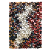 Décoration Murale Multifonctionnelle de Luxe en Mosaïque de Bois 3D pour Hôtels, Œuvre d'Art Personnalisée Art Déco, Vase Mural pour Hôtellerie