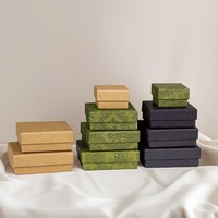 Boîtes d'emballage pour bijoux en stock – Gamme complète de spécifications – Boîtes pour colliers, bagues et boucles d'oreilles – Petites boîtes vintage avec couvercle supérieur et inférieur en papier kraft