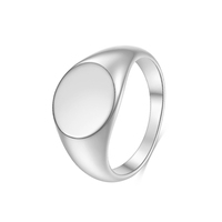 Bague en acier inoxydable ShuoyeW 12 mm, lisse, argent, or rose, noir, avec logo laser, bijoux en acier inoxydable 609
