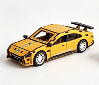 Puzzle 3D en bois Voiture de course à assembler soi-même Véhicule sportif Speed Pioneer avec impression SPORT Kit de construction de modèle STEM fait main