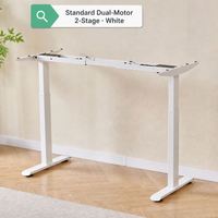 Bureau de jeu électrique Richmat Premium à moteur unique, réglable en hauteur, avec pieds ronds