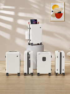 <span class=keywords><strong>Valise</strong></span> à roulettes large et bon marché avec <span class=keywords><strong>porte</strong></span>-gobelet et chargeur USB, ABS+PC, bagage à roulettes large - Product Image 2