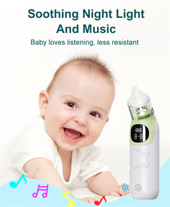 Aspirateur de nez de bébé étanche avec 4 embouts en silicone et fonction apaisante de lumière musicale Gadget de nettoyage des oreilles de bébé - Product Image 6