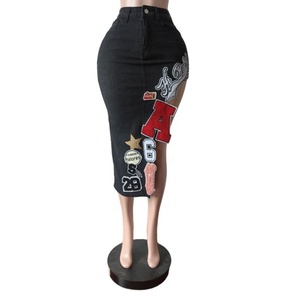 Nuovo Design S-2XL Alta Qualità 2026 Gonne <span class=keywords><strong>Midi</strong></span> da Donna in <span class=keywords><strong>Denim</strong></span> Elasticizzato alla Moda - Product Image 4