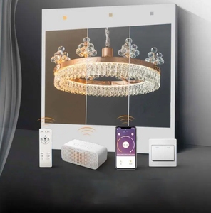 Lustre moderne doré rond de luxe en forme de boule de fleurs en cristal K9 pour la décoration de la maison et du bureau avec base E12 de forme ovale - Product Image 5