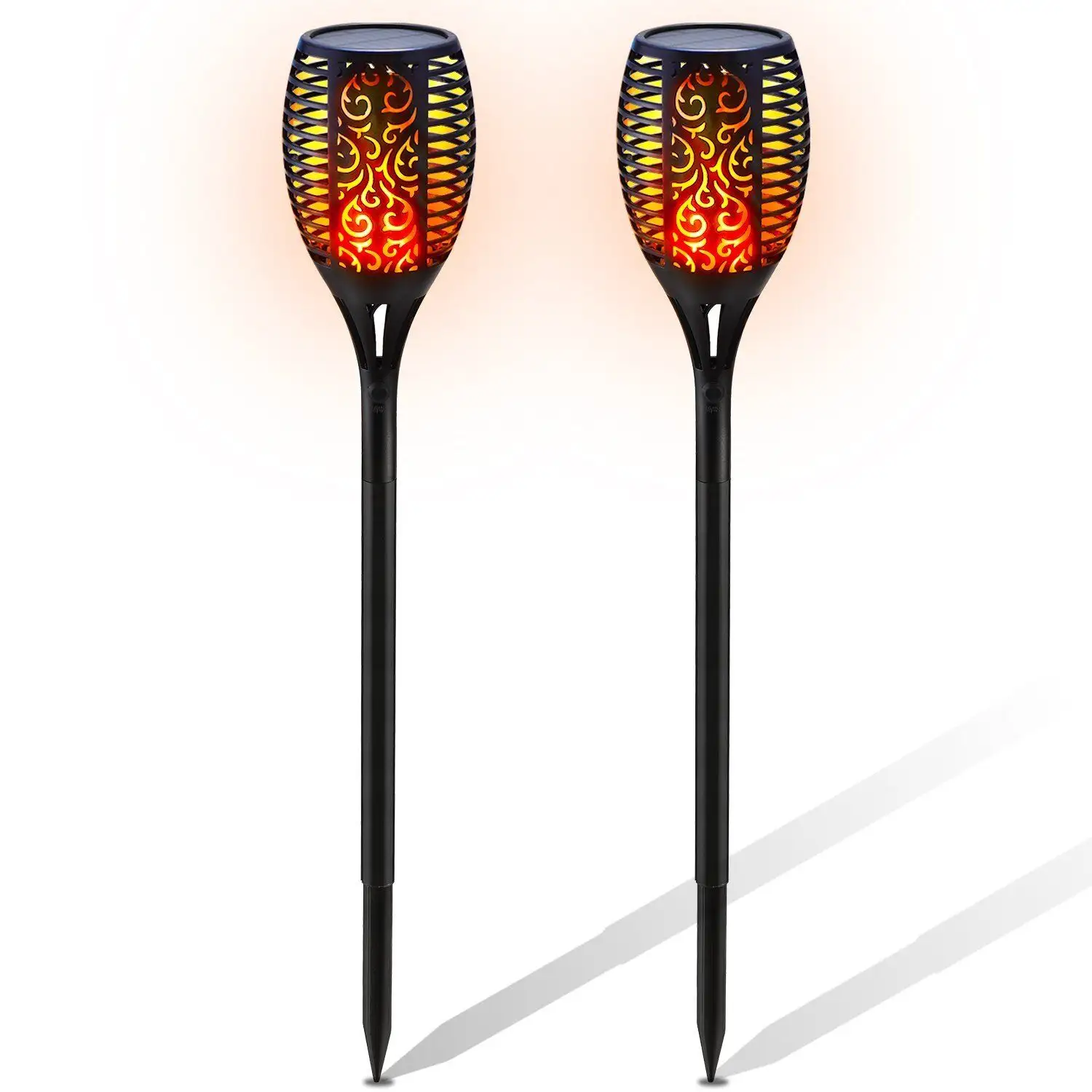 Vente en gros d'ampoules de feux à effet de flamme à LED Lampe solaire scintillante à flamme simulée Lumière LED décorative de festival