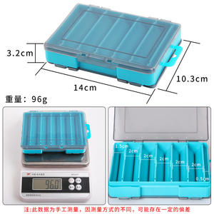 Caja de señuelos de doble cara Ytqhxy, tamaño pequeño, multifunción, para lápices, pececillos, poppers, estuche de almacenamiento para aparejos de pesca - Product Image 3