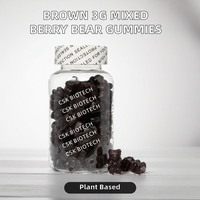 Complément alimentaire personnalisé de gommes à mâcher aux fruits rouges mélangés pour adultes - Marque privée