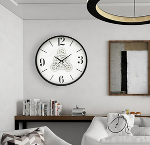 <span class=keywords><strong>Orologio</strong></span> da <span class=keywords><strong>parete</strong></span> di grandi dimensioni con ingranaggi mobili reali, moderno <span class=keywords><strong>orologio</strong></span> da <span class=keywords><strong>parete</strong></span> in legno per cucina, camera da letto, casa, ufficio, arredamento caffè - Product Image 3