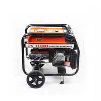 Générateur à essence BISON BS3500 6,5 CV 196 cm³ certifié CE/ISO, réservoir de carburant de 15 L, portable, AC 220V/50Hz-380V/50Hz
