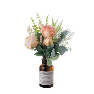 Arrangement de fleurs artificielles en forme de cœur, en tissu tissé plastique, décoration d'intérieur, bouquet de mariage CF01284 - Product Image 5
