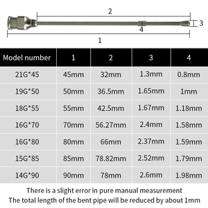 14 ग्राम औद्योगिक स्टेनलेस स्टील सिरिंज सुई बूंदों के आकार का गोल टिप वितरण - Product Image 2