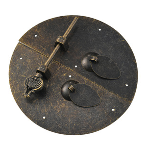 Double Door <b>Cabinet</b> <b>Lock</b> Round Iron Handle Chinese Style Furniture <b>Lock</b> <b>With</b> Brass Key Q235 Steel Durable Design - Product Image 5