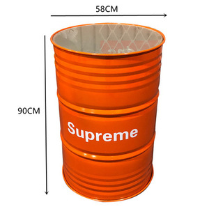 Ensemble <span class=keywords><strong>table</strong></span> et chaises de <span class=keywords><strong>bar</strong></span> d'extérieur de style industriel moderne, espace de repos créatif avec siège <span class=keywords><strong>en</strong></span> fer <span class=keywords><strong>en</strong></span> forme de fût d'huile et <span class=keywords><strong>table</strong></span> <span class=keywords><strong>haute</strong></span> - Product Image 6