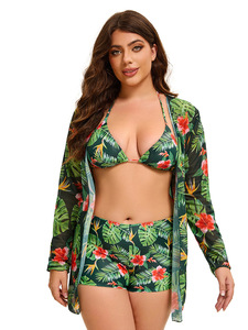 Maillot de bain de fitness respirant et écologique imprimé à motif solide pour femmes européennes et américaines, grande taille - Product Image 2