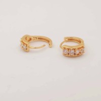 Boucles d'oreilles en macramé plaquées or 18 carats avec cristaux CZ, design élégant, pour femme, Aretas Para Todo El Oido