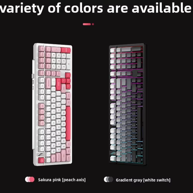 OEM ODM Factory-Direct Ready Stock K98 Tri-Mode USB Mechanical Keyboard RGB Backlighting Waterproof for Office Gaming Wholesale