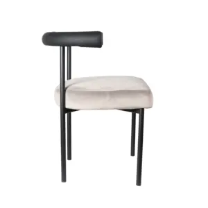 Modern restaurant furniture minimalist design upholstered fabric metal legs chairs for dining table