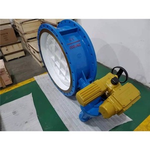 Vanne papillon électrique D943H 16C DN1100 DN1200 DN1400 à triple excentricité avec joint rigide pour usage industriel - Product Image 1
