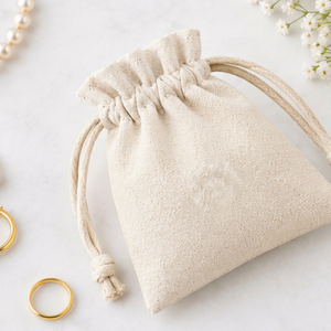 Bolsas de regalo de algodón al por mayor, bolsa de regalo con cordón de tela de algodón natural, bolsa ecológica para joyería - Product Image 1