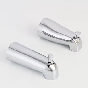 America Style <span class=keywords><strong>Salle</strong></span> <span class=keywords><strong>de</strong></span> <span class=keywords><strong>bain</strong></span> Universal Slip-on 1/2 ''Inch Pull Up Bath Waterfall Copper Tub Sprout avec inverseur intégré - Product Image 6