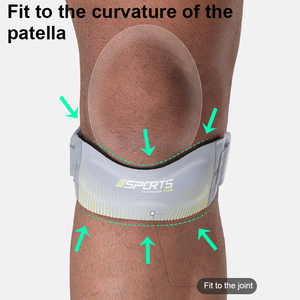 Active Style Custom Patellar Band Strap Lightweight Flexible Spandex Nylon Hook Loop Closure Eco-Friendly Shock Knee <b>Pads</b> - Product Image 4