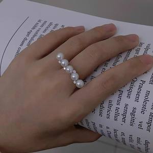 10668DIY Accesorios de Perlas, Anillo de Plata S925, Base Vacía para Anillo, Moderno, Chapado en Oro de 18K, Tipo de Engaste para Mujer, para Perlas de 10-12 mm - Product Image 1