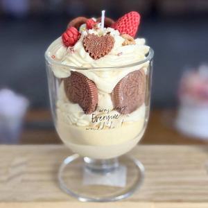 Özelleştirilmiş Çevre Dostu Dumansız El Yapımı Soya Balmumu Tatlı Mumlar Kokulu Dondurma Kurabiye Şeklinde Cadılar Bayramı Ev Dekorasyonu - Product Image 1