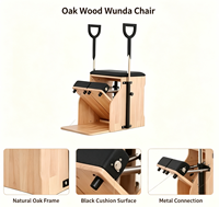 Chaise Wunda en bois de chêne de qualité supérieure, livraison directe d'usine, faible quantité minimale de commande, personnalisable, modèle durable pour studio de Pilates