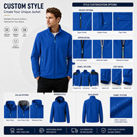 Veste coupe-vent légère pour homme, col montant, veste bomber, veste de sport imperméable, personnalisable avec logo, veste de sport unie