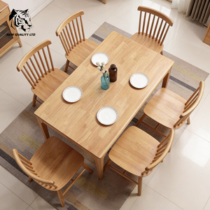 Fournisseur chinois, prix bas, personnalisable, grand stock, prêt à être expédié, table de salle à manger, nouvelle mode, meubles de salle à manger en bois. - Product Image 3