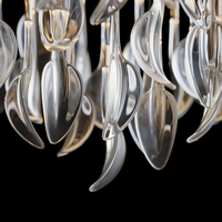 Lustre LED en verre de style nordique moderne et luxueux, sur mesure, pour la décoration résidentielle, les halls d'hôtel et les escaliers, fabriqué à l'usine de Zhongshan