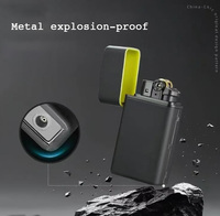 Briquet métallique coupe-vent rechargeable avec logo personnalisé, à roue à silex et jet droit, idéal pour les cadeaux d'affaires et les cigares