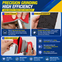 Esponja de Lijado HAINA de 100 mm, Dureza Media, Óxido de Aluminio, Antiobstrucción, con Velcro para Amoladoras, Preparación de Pintura OEM, Garantía de 6 Meses