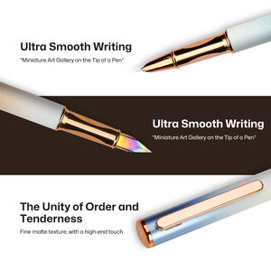 YIREN - Pluma Estilográfica Metálica con Degradado de Color, <span class=keywords><strong>Precio</strong></span> de Fábrica, Borrable, Personalizable, <span class=keywords><strong>Recargable</strong></span>, para Escribir - Product Image 4