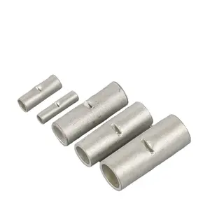 Maikasen Ferrule Type BN series pure Copper Tube Tin plated/tinned Long middle Non-Insulated Naked bare Butt Splice connector